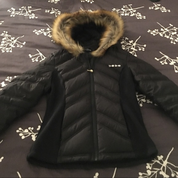 New Bebe down slim jacket- Size Small - Picture 2 of 4